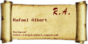 Rafael Albert névjegykártya