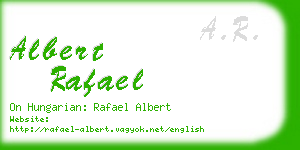 albert rafael business card